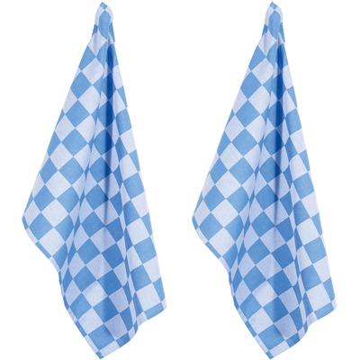 Geschirrtuch PAD "CHESS", blau, B:50cm H:1cm L:70cm, 100% Baumwolle, Geschirrtücher, Geschirrtuch, 100% Baumwolle, 50x70 cm, modernes Karo Design