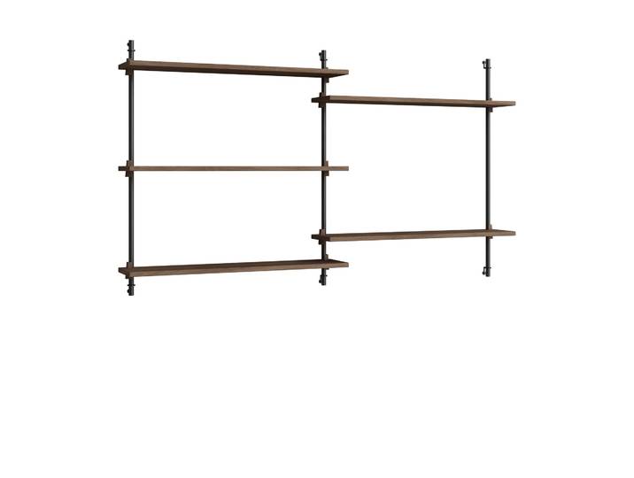 MOEBE Moebe wall shelving ws.85.2.B Chêne fumé-noir