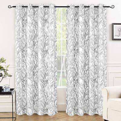 DriftAway Tree Branch Grommet Window Curtain Panel
