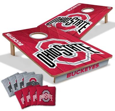 Skip's Garage Ohio State Buckeyes NCAA Tailgate Cornhole Board Set