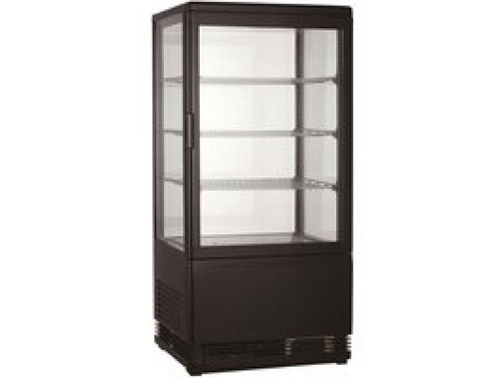 Vitrine Réfrigérée 4 Faces Vitrées Noire - 68 L - Combisteel