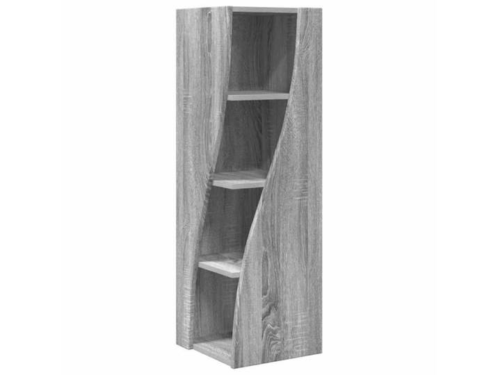 Cabinet d'angle en bois d'ingénierie - - 32x32x102 cm - Gris Sonoma - 4 étagères - Design moderne