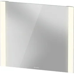 Duravit Licht & Spiegel Good Spiegel mit LED-Beleuchtung, Lichtfelder seitlich, Höhe 700mm, Weiß Matt, LM7866000000000, Länge: 800mm