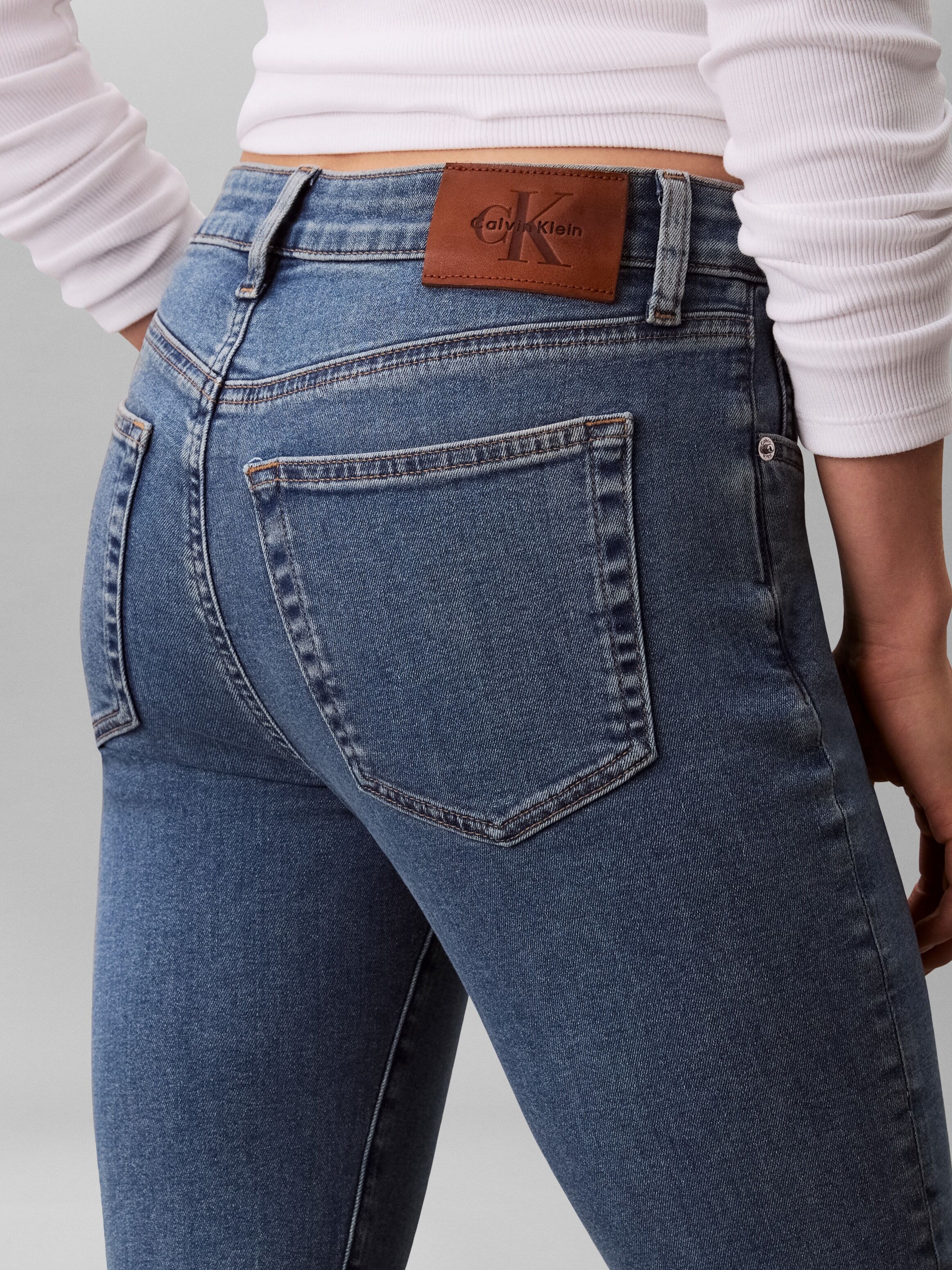 Skinny-fit-Jeans CALVIN KLEIN JEANS, Damen, Gr. 29, Länge 30, blau (blau jay), Denim/Jeans, Obermaterial: 78% Baumwolle, 20% Polyester, 2% Elasthan, skinny fit normal, Jeans Skinny-fit-Jeans, Skinny fit blau jay 29, Länge 30