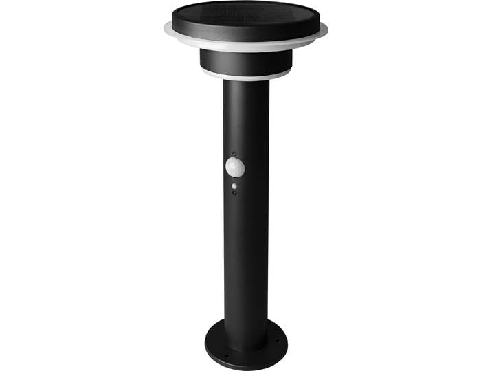 LEDVANCE Lampadaire d'extérieur ENDURA STYLE Solar Sensor POST Double Circle 40cm blanc chaud 6W noir avec détecteur de mouvement & de lumière du jour