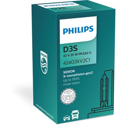 PHILIPS Glühlampe D3S X-tremeVision gen2 35W (1 Stk.) 42403XV2C1 für Ford Fiat Volvo VAG JEEP Porsche Skoda LAND ROVER