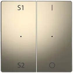 Merten Wippe für Taster-Modul 2fach (Szene 1/2, 1/0), System Design Nickelmetallic
