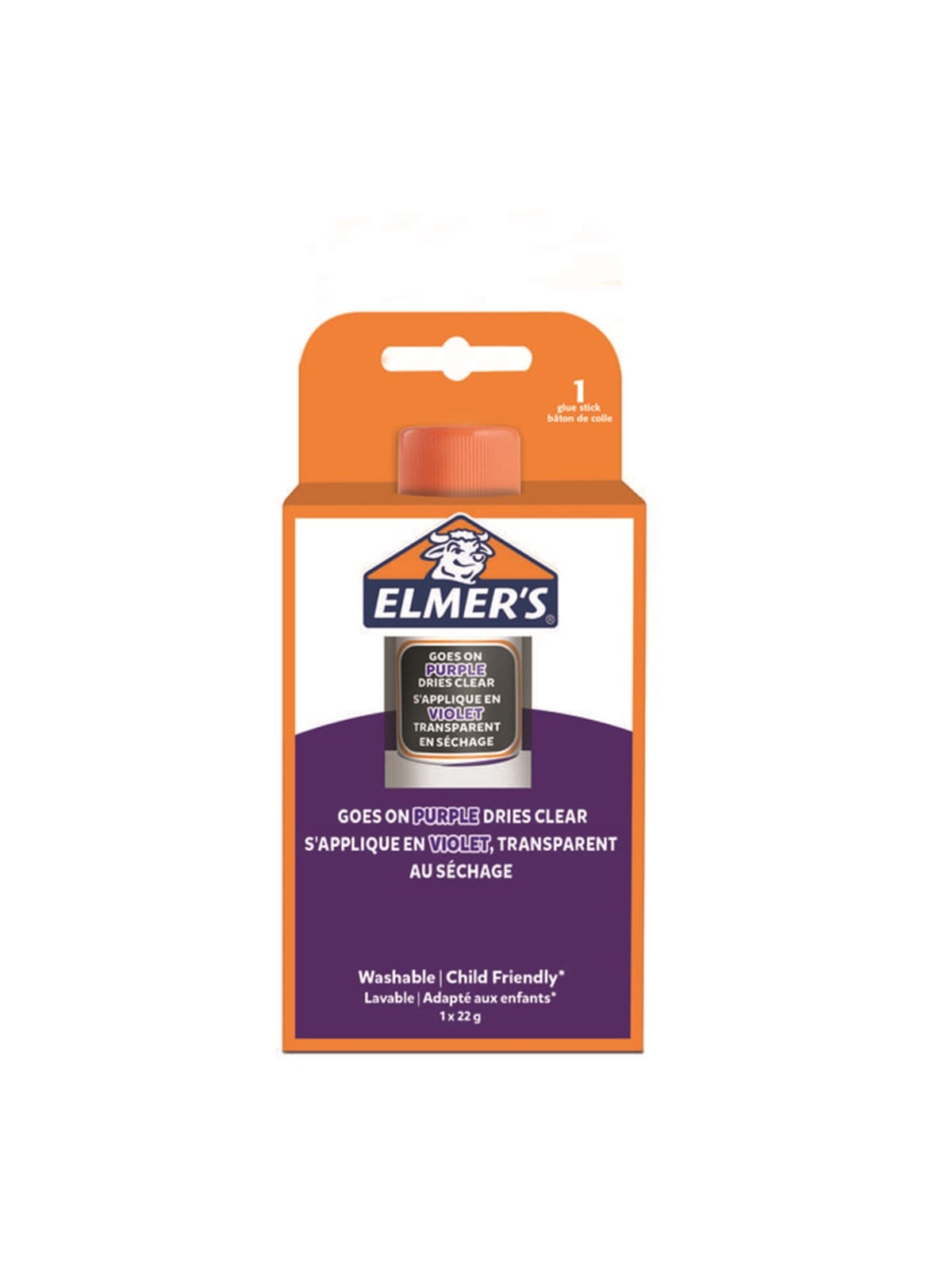 Elmer's lila Klebestift | trocknet klar | 22 g | 1 Stück