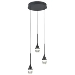 Helestra LED-Pendelleuchte Deep Aluminium Schwarz