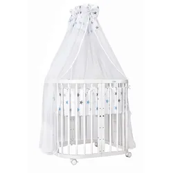 BABYBETT WHITE, 7in1 mit Matratze
