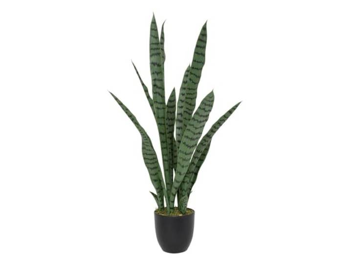 Atmosphera - Kunstpflanze sansevieria Toby Pot schwarz h90cm