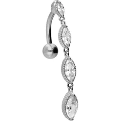 Titan Bananabell mit 925er Silber-Design KRISTALLKETTE