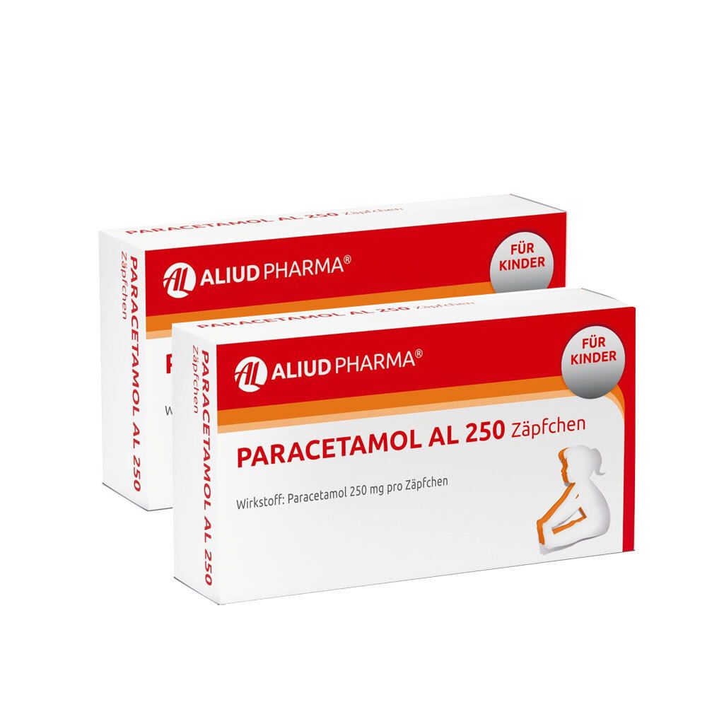 2x Paracetamol AL 250 Kleinkindersuppositorien 2x10 St Kleinkinder-Suppositorien