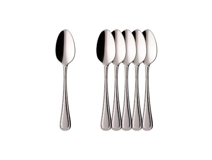Esslöffel VILLEROY & BOCH Espressolöffel Neufaden Merlemont 10,9 cm 6er Set edelstahl , silber (edelstahl), B:3,5cm L:10,9cm, Esslöffel, Esslöffel, Spülmaschinenfest