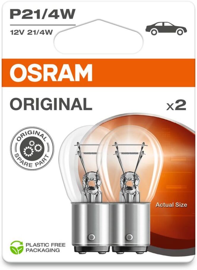 Ams-Osram Hehkulamppu Osram Standard P21/4w 12v, 4/21w, 2 Kappale