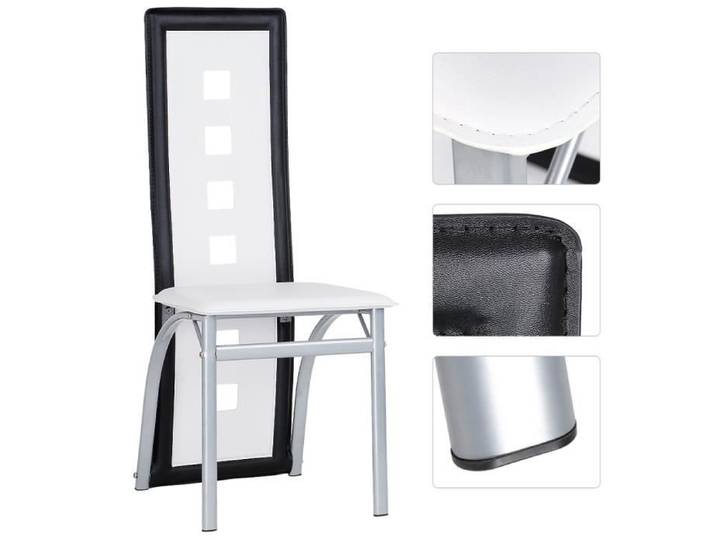 Lot de 2 Chaises de Cuisine - Marque - Modèle - Noir - Contemporain - Confortable