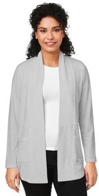 Devon & Jones DP125W Women's Raleigh Stretch Cardigan Jacket in Grey size Small   Triblend