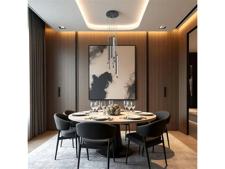 Lustre 9 lampes LED en cascade SALEM - Noir