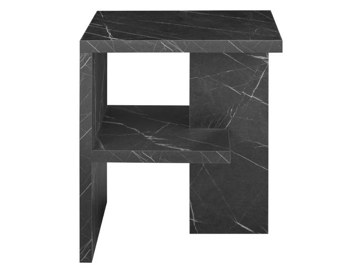 Table auxiliaire effet marbre noir