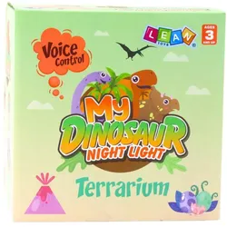 Lean Toys Leantoys DIY Kreatives Dinosaurier-Terrarium-Set und LED Nachtlicht