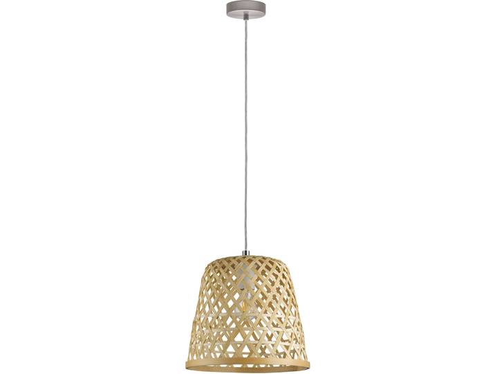 Eglo Pendellampe Kirkcolm Stahl/Holz 110 cm - Farbe: natur - Material: Holz/Stahl