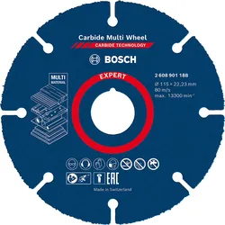 Bosch EXPERT Carbide Multi Wheel Trennscheibe, für kleine Winkelschleifer - 2608901188