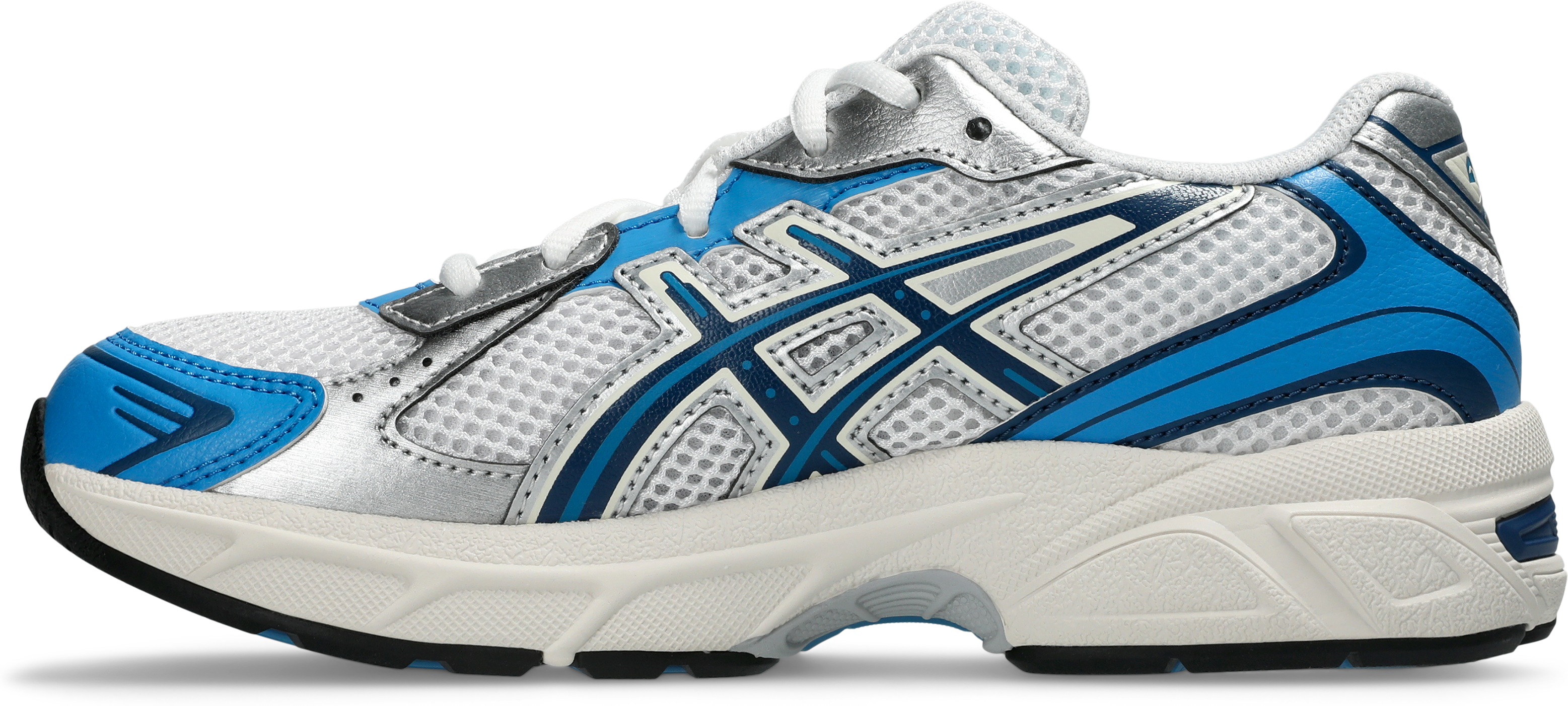 Sneaker ASICS SPORTSTYLE "GEL-1130 GS", Jungen, Gr. 39,5, blau (weiß, twilight blau), Synthetik, Schuhe Sneaker weiß, twilight blau 39,5