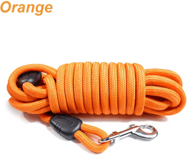 Inspire Picks Heavy Duty Long Training Dog Leash 5M 10M 15M Nylon Recall & Agility Lead orange 15m