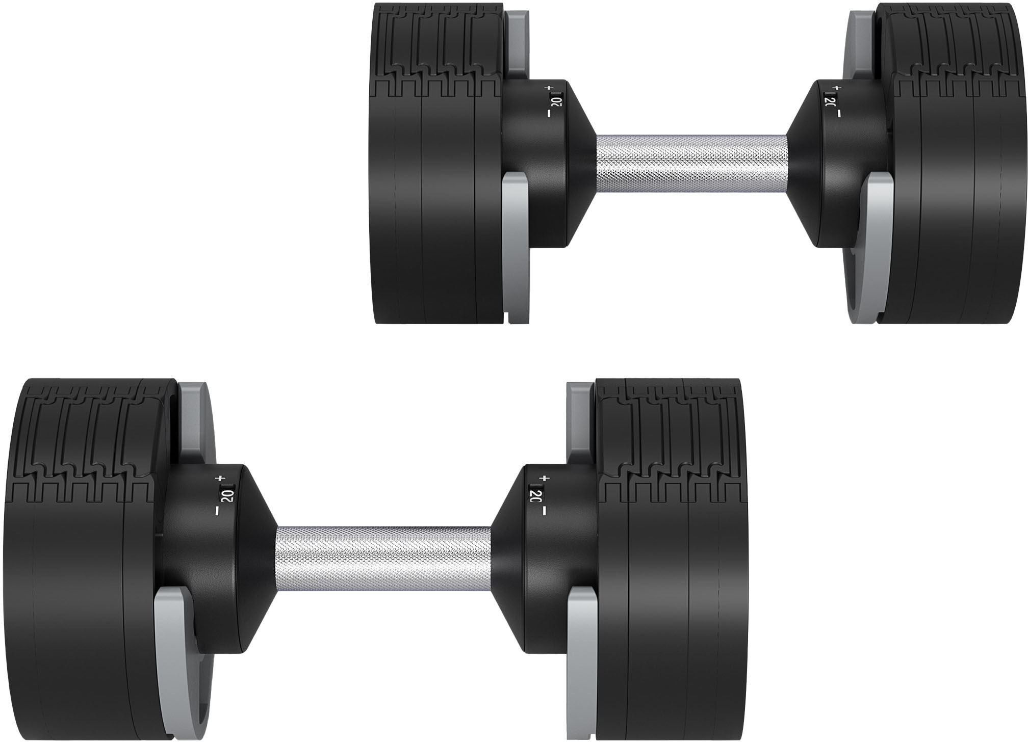 Dumbbell HORIZON FITNESS "verstellbare Hanteln", schwarz (schwarz matt), Hanteln, Kinder, 40 kg, Kunststoff, Stahl, Dumbbell