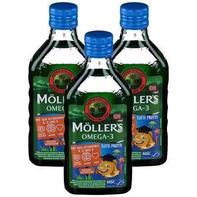 Möller's Omega-3 Kids Fruchtgeschmack Öl x3 3x250 ml