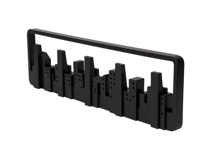 Wandgarderobe Umbra Skyline 50 cm Schwarz - Material: Acrylnitril-Butadien-Styrol (ABS) - Garderobe