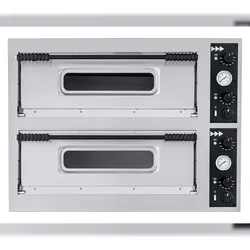 Wimar Gastro Pizzaofen Backofen Pizza Flammkuchen 400V 1000x955x745mm 2 Kammern 12 kW
