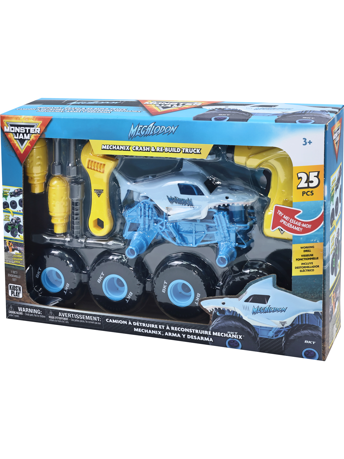 Monster Jam Mechanix 1:18 Build N ReBuild Megalodon