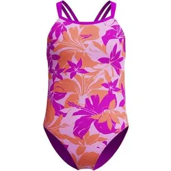 SPEEDO Kinder Badeanzug Girls Printed Twinstrap, Größe 152 in Pink Pink