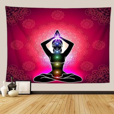 indische sieben chakra meditation wandteppich yoga studio wandteppich raumdekoration innerer frieden wandteppich reiki spirituelles heilendes geschenk