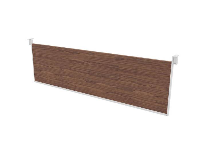 Voile de fond pour bureau Arold L.200 cm - Noyer support blanc