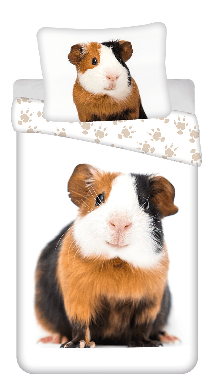 Sweet Home dekbedovertrek met cavia print voor kinderen, 140 x 200 cm