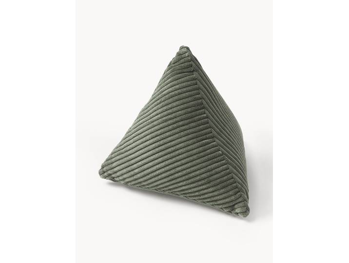 Coussin triangulaire en velours côtelé Kylen