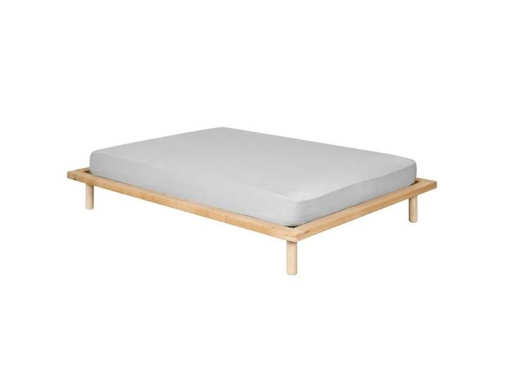 Pack lit avec matelas, bois de hêtre 160x200 cm