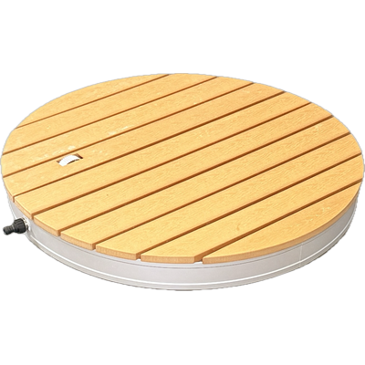 Gartendusche MY POOL BWT "Bodendusche in Holzoptik", beige (holzoptik), B:72,5cm H:11cm L:72,5cm, Aluminium, Outdoorduschen
