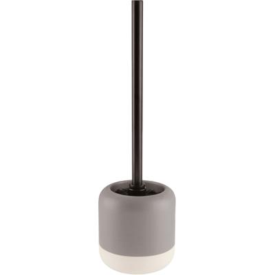 WC-Garnitur KLEINE WOLKE "Lunella", silbergrau, B:10cm H:38,6cm L:10cm Ø:10cm, Reinigungsbürsten