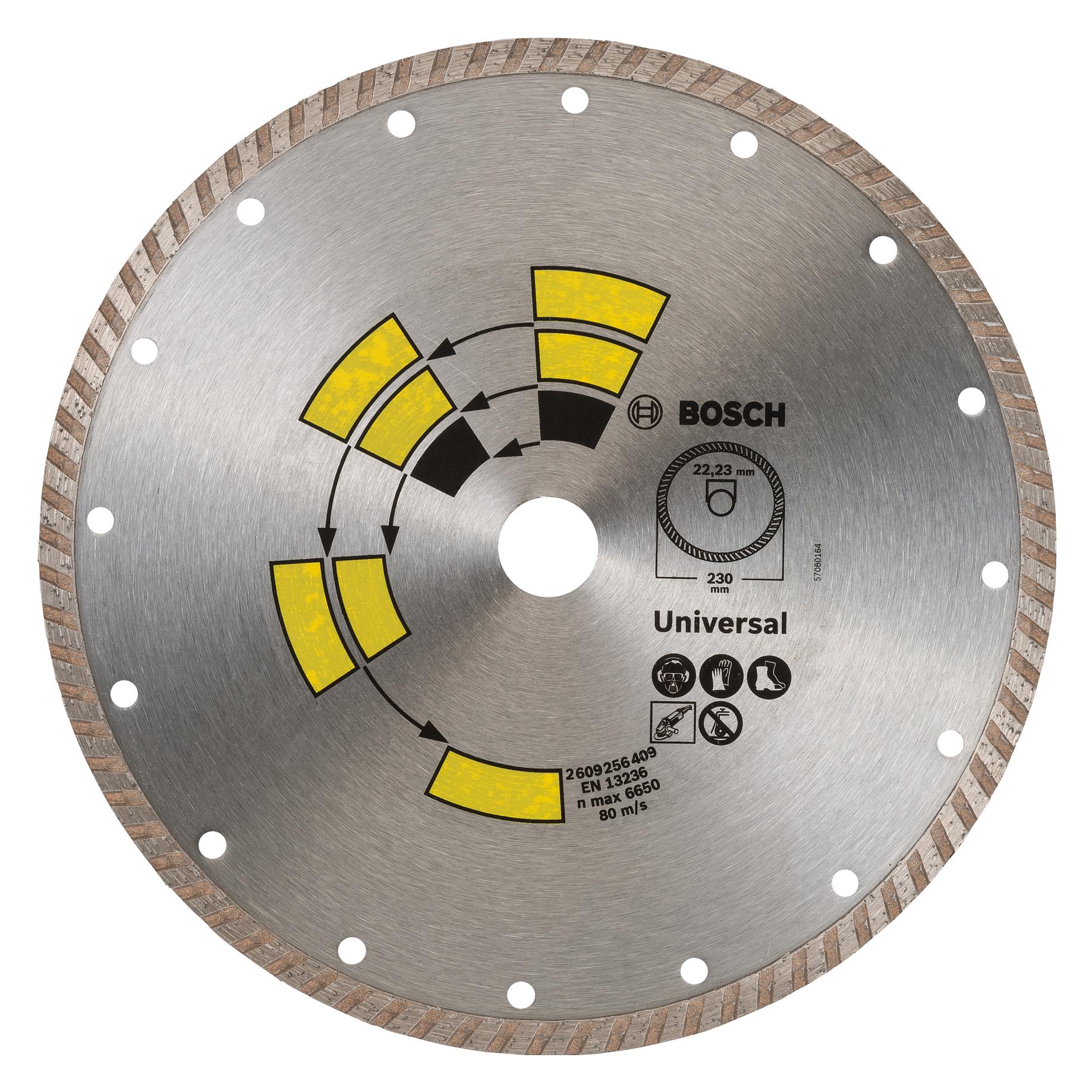 Bosch Professional Zubehör Diamanttrennscheibe Universal Turbo D= 230 mm (2609256409)