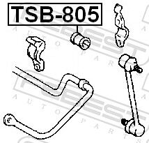 Febest Lagerung, Stabilisator Tsb-805 Hinterachse Für Toyota
