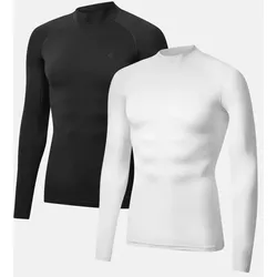 POWER KOMPRESSIONSSHIRT - Schwarz | Weiß - L
