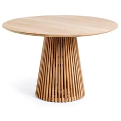 Kave Home Esstisch Irune Ø 120 cm Holz Braun Teak