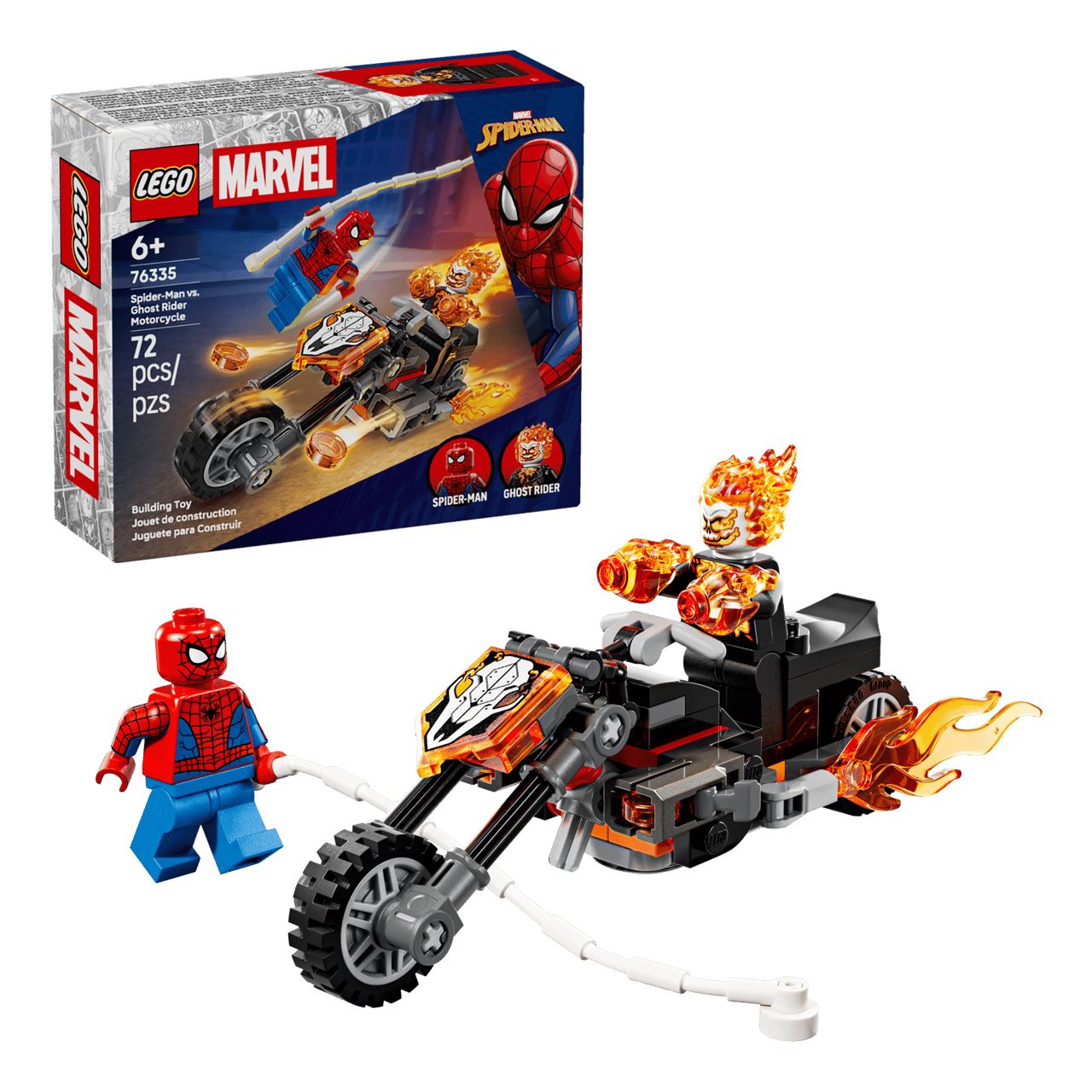 LEGO Marvel 76335 Super Heroes Spider-Man vs. Ghost Rider auf seinem Motorrad