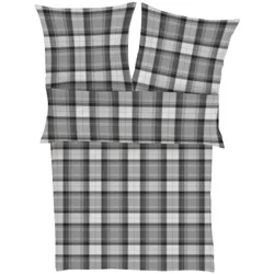s.Oliver Flanell-Bettwäsche 155 x 220 cm Flanell Grau