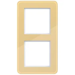 Hager WAD9200X01 Rahmen 2fach, C.8, gilded glass, Hochglanzglas