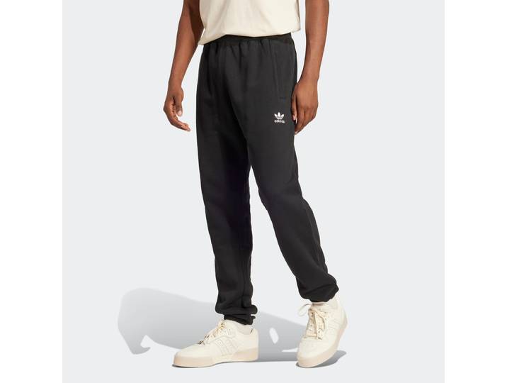 Sporthose ADIDAS ORIGINALS TREFOIL ESSENTIALS FRENCH TERRY Gr. XXL, schwarz (schwarz, normal, gr.), Hosen, Herren, XXL, N-Gr, Obermaterial: 100% Baumwolle, Sporthose, für Erwachsene, mit Kordelverschluss, normale Weite, aus Baumwolle