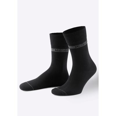 Socken MUSTANG, Damen, Gr. 1/39, schwarz, 73% Baumwolle, 23% Polyester, 2% Elasthan, 2% Polyamid, Socken Socken
